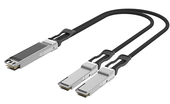 OSFP 800 Gbps to 2 QSFP112 400 Gbps DAC